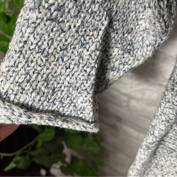 Loft Outlet Sweater Women’s Sz XS Navy & White Knit Melange 3/4” Sleeve - Picture 2 of 8